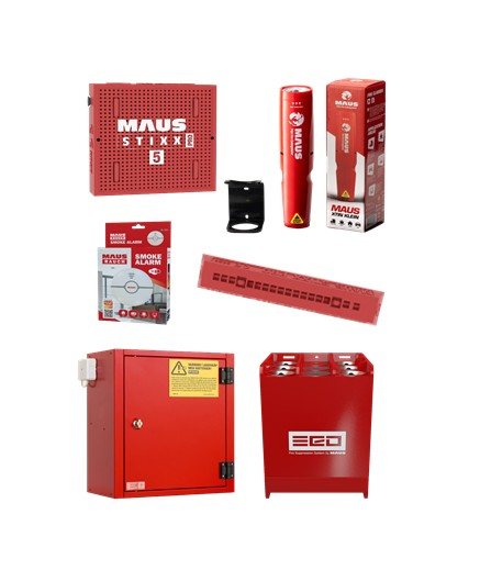 Produktauswahl Brandschutz: Lösch-Sticks, Feuerlöscher, Löschdecken, Löschgehäuse