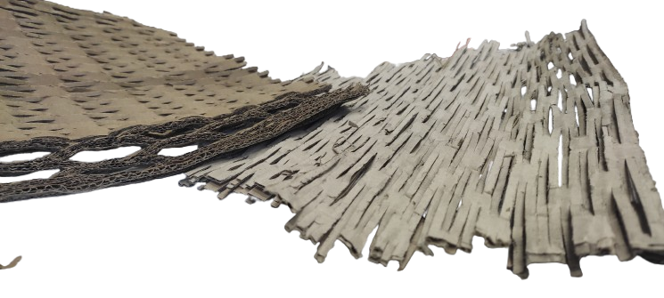 Geschredderter Karton als Füllmaterial